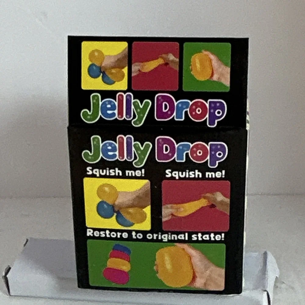 Jelly Drop Purple Squishy Squeeze Toy, Tactile Fidget, Ages 3+